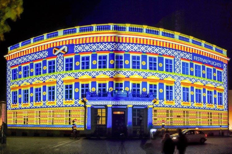 Festival světla v centru Berlína - videoprojekce