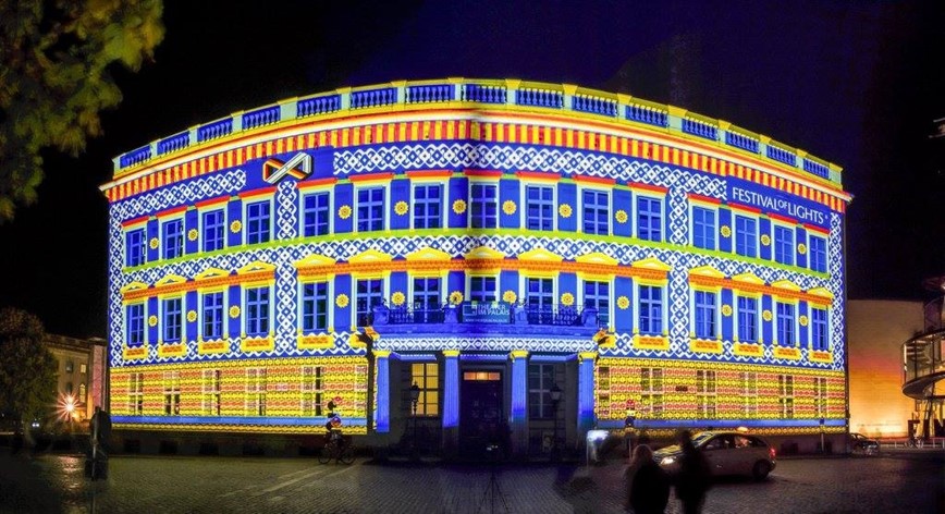 Festival světla v centru Berlína - videoprojekce