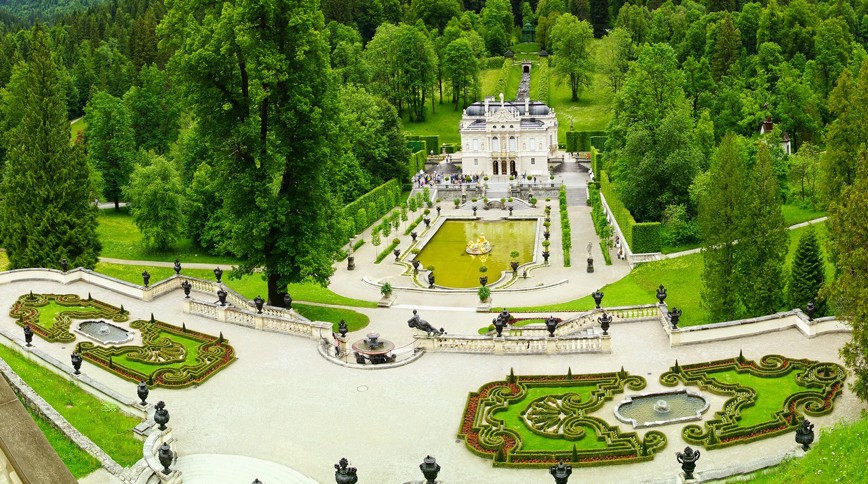 Poznávací zájezd do Bavorska - Zahrady u zámku Linderhof