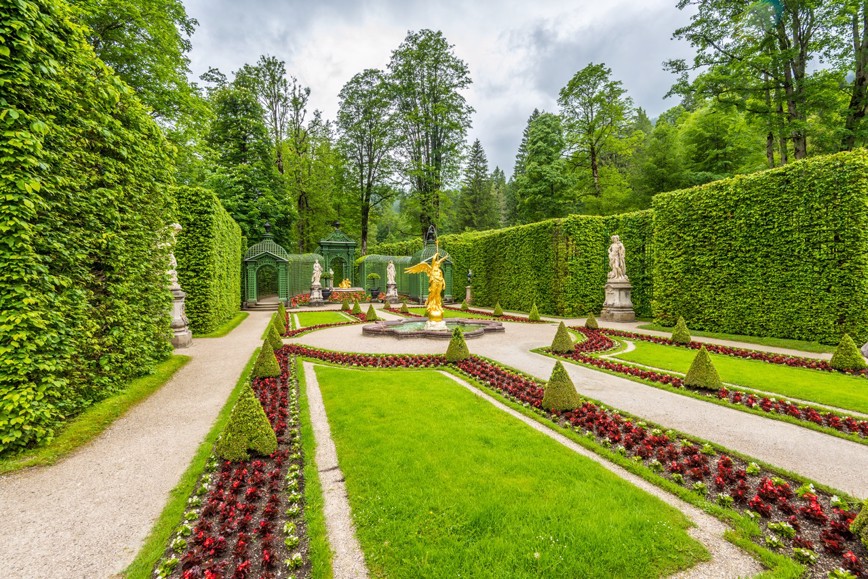 Poznávací zájezd do Bavorska - Zahrady zámku Linderhof